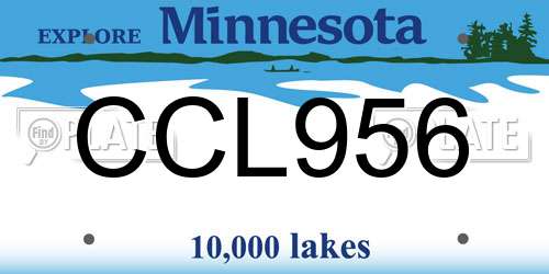 CCL956 Minnesota License Plate