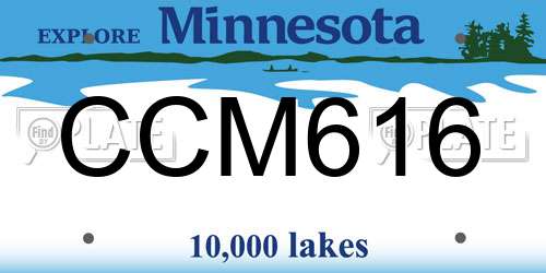 CCM616 Minnesota License Plate