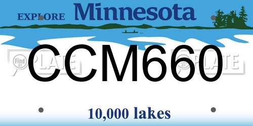 CCM660 Minnesota License Plate