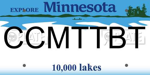 CCMTTBT Minnesota License Plate