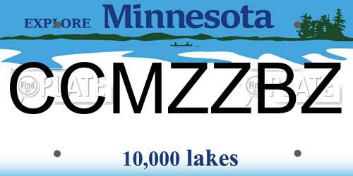 CCMZZBZ Minnesota License Plate