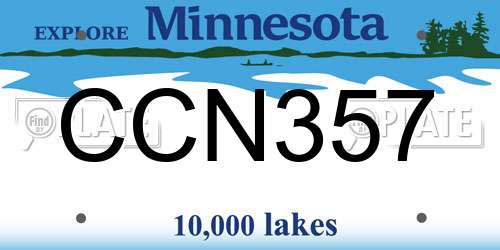 CCN357 Minnesota License Plate