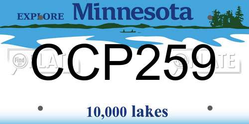 CCP259 Minnesota License Plate