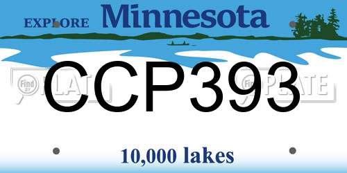 CCP393 Minnesota License Plate