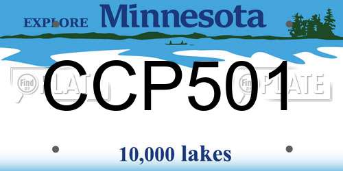 CCP501 Minnesota License Plate