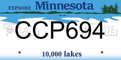 CCP694 Minnesota License Plate