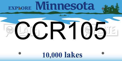 CCR105 Minnesota License Plate