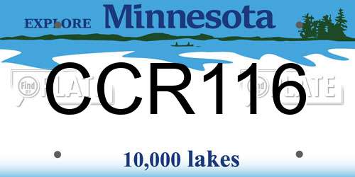 CCR116 Minnesota License Plate