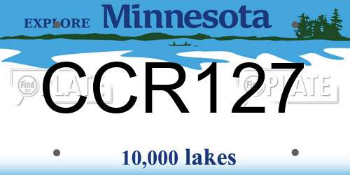 CCR127 Minnesota License Plate