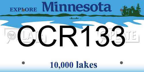 CCR133 Minnesota License Plate