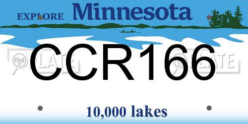 CCR166 Minnesota License Plate