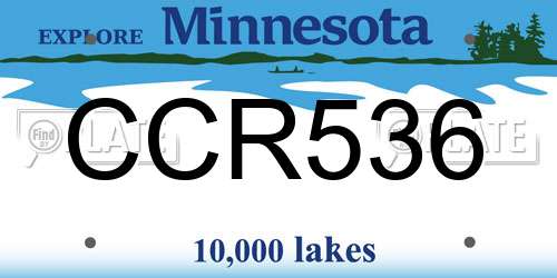 CCR536 Minnesota License Plate