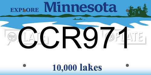 CCR971 Minnesota License Plate
