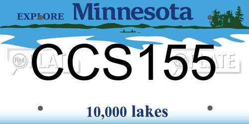 CCS155 Minnesota License Plate