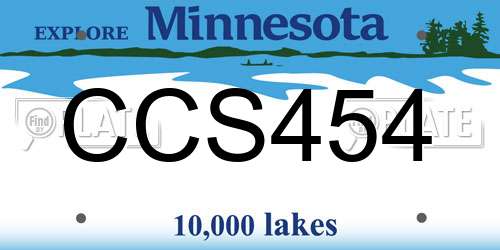 CCS454 Minnesota License Plate