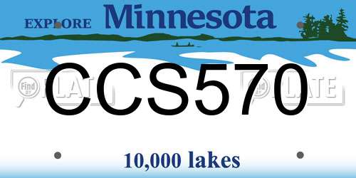 CCS570 Minnesota License Plate
