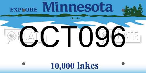 CCT096 Minnesota License Plate