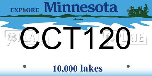CCT120 Minnesota License Plate