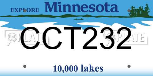 CCT232 Minnesota License Plate