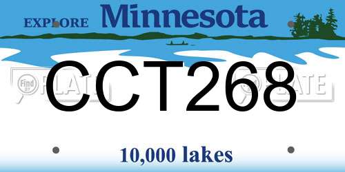 CCT268 Minnesota License Plate