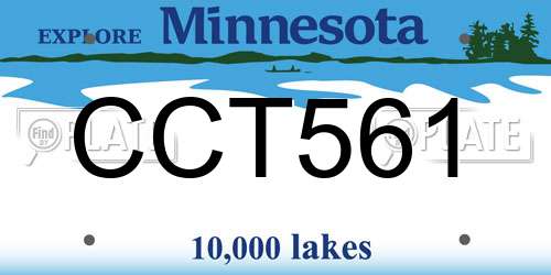 CCT561 Minnesota License Plate