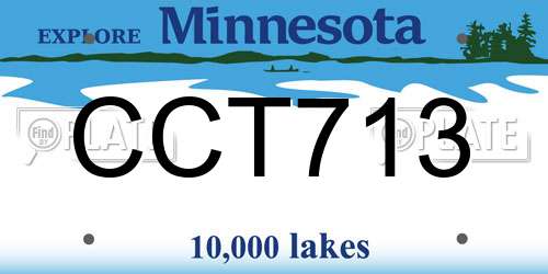 CCT713 Minnesota License Plate