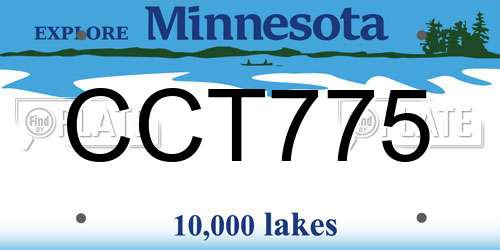 CCT775 Minnesota License Plate