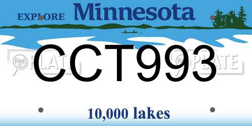 CCT993 Minnesota License Plate