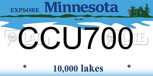 CCU700 Minnesota License Plate