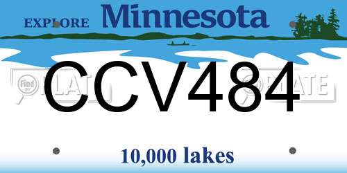 CCV484 Minnesota License Plate