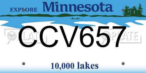 CCV657 Minnesota License Plate