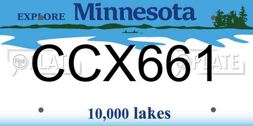 CCX661 Minnesota License Plate