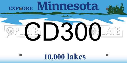 CD300 Minnesota License Plate