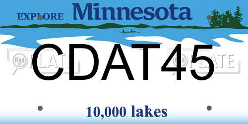 CDAT45 Minnesota License Plate