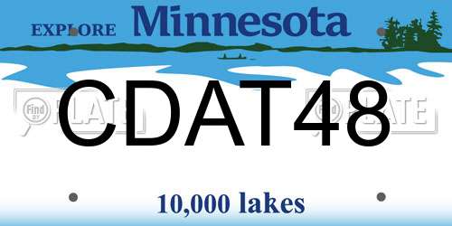 CDAT48 Minnesota License Plate