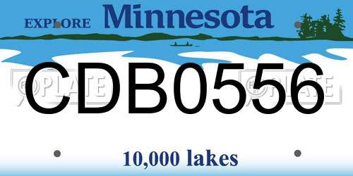 CDB0556 Minnesota License Plate