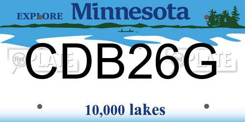 CDB26G Minnesota License Plate