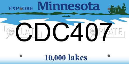 CDC407 Minnesota License Plate