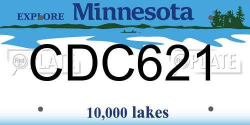 CDC621 Minnesota License Plate