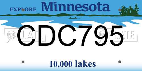 CDC795 Minnesota License Plate