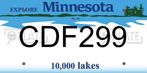 CDF299 Minnesota License Plate