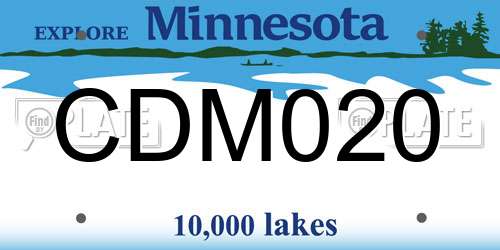 CDM020 Minnesota License Plate