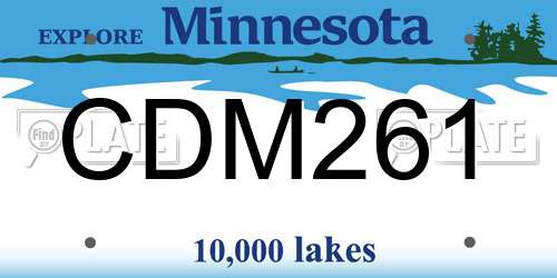 CDM261 Minnesota License Plate