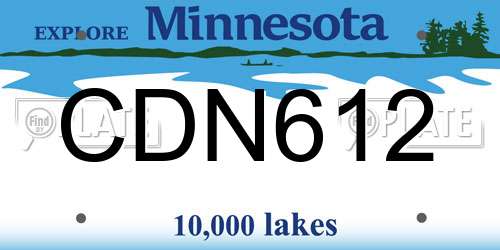 CDN612 Minnesota License Plate