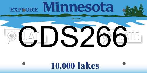 CDS266 Minnesota License Plate