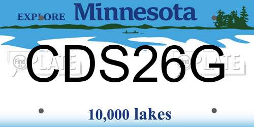 CDS26G Minnesota License Plate