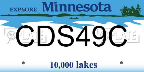 CDS49C Minnesota License Plate