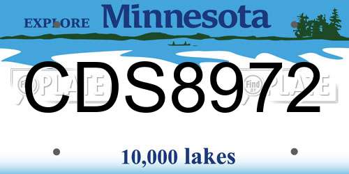 CDS8972 Minnesota License Plate