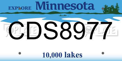 CDS8977 Minnesota License Plate
