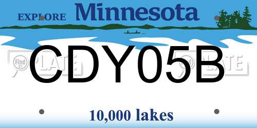 CDY05B Minnesota License Plate
